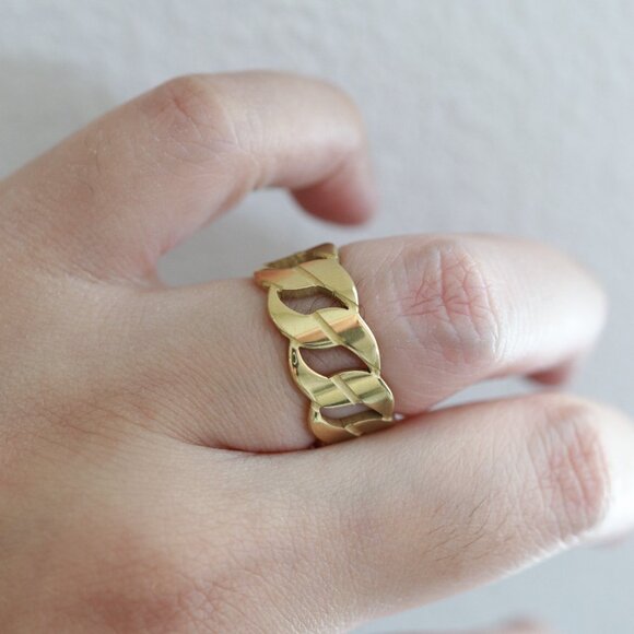 Cuban Chain Style Ring Stainless Steel - Picture 4 of 4